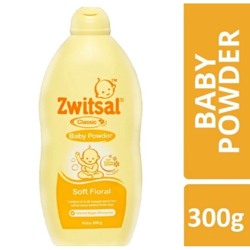 ZWITSAL BABY POWDER 300 GRAM CLASSIC SOFT FLORAL | BEDAK BAYI ZWITSAL