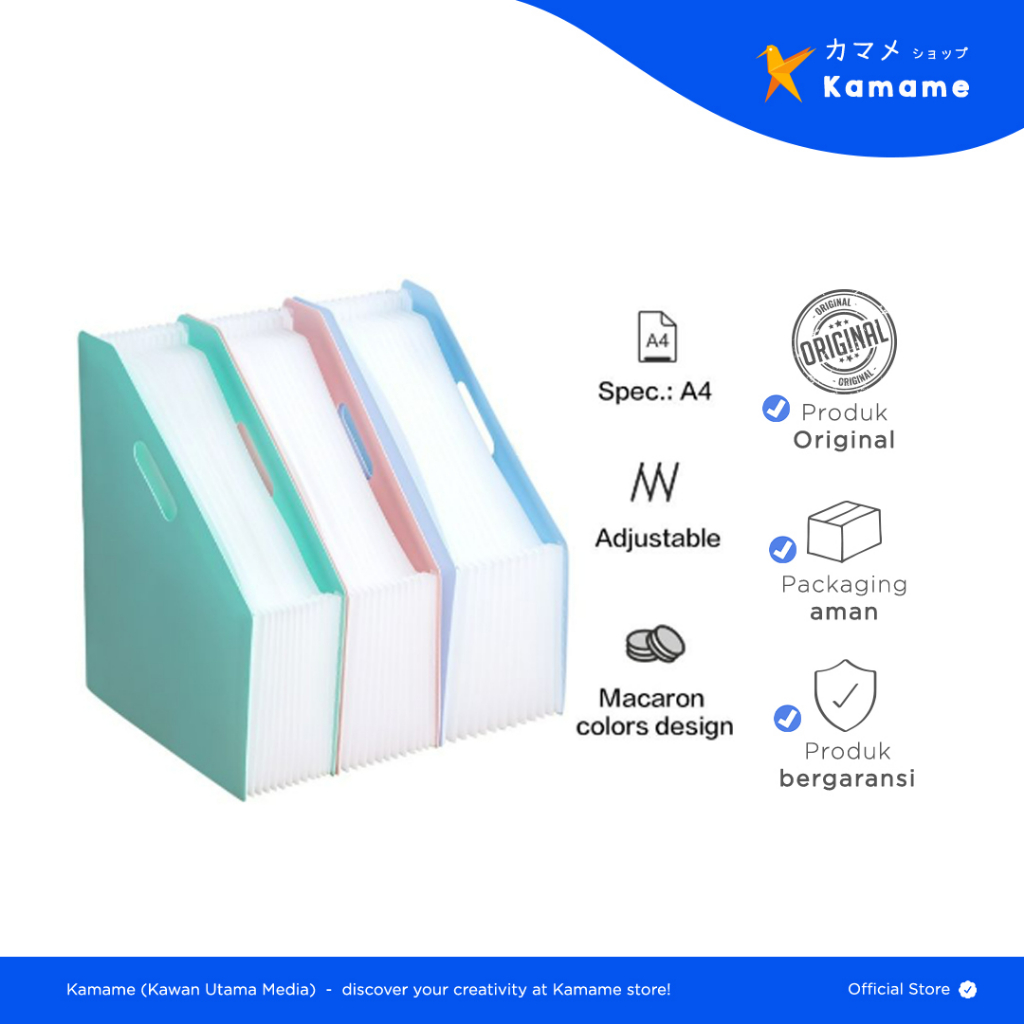 

Deli School Expanding File - A4 Macaron B41102 - Kamame