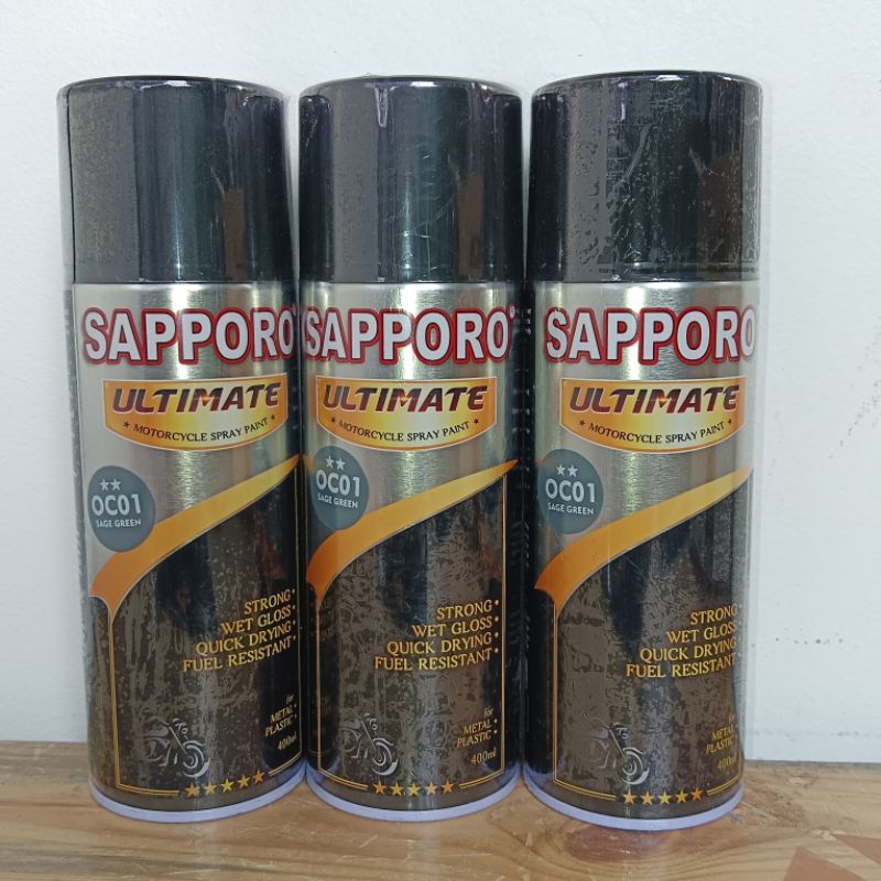 pilok pilox cat sapporo saporo ultimate SAPORO OC01 sage green 3in1 400ML hijau sage 400ml
