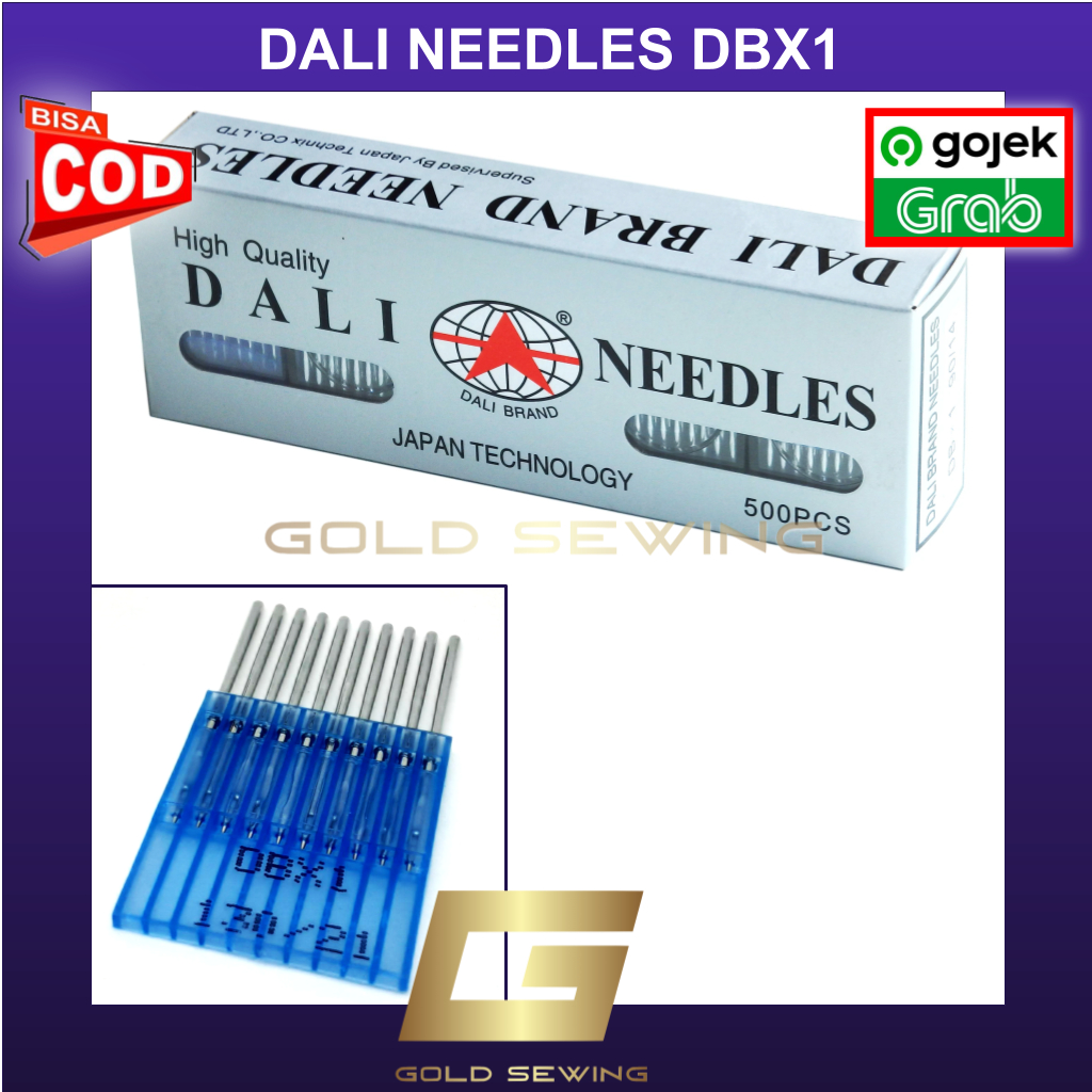 Jarum DALI DB X 1 DBX1 Needle No 11 13 14 16 18 21 Mesin Jahit High Speed - GOLD