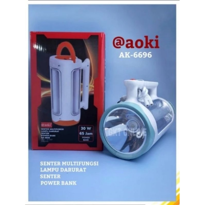 Lampu Emergency Aoki 6696 Senter Lampu