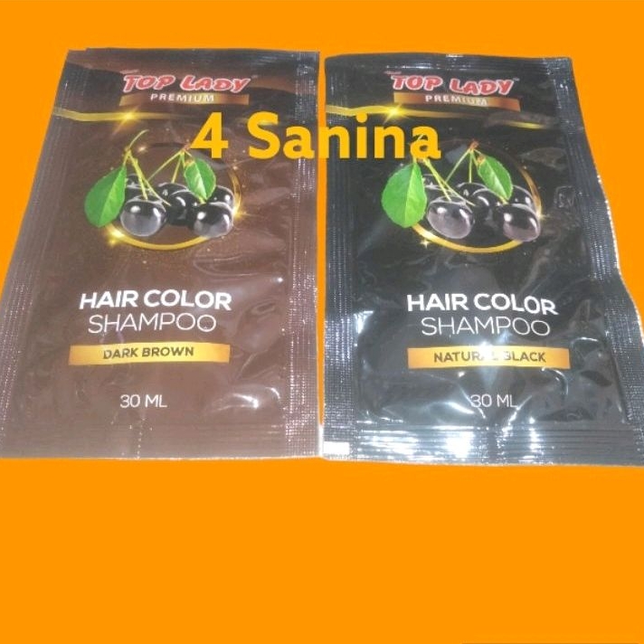 TOP LADY SHAMPOO HAIR COLOR 30 ML / TOP LADY PREMIUM HAIR COLOR SAMPO