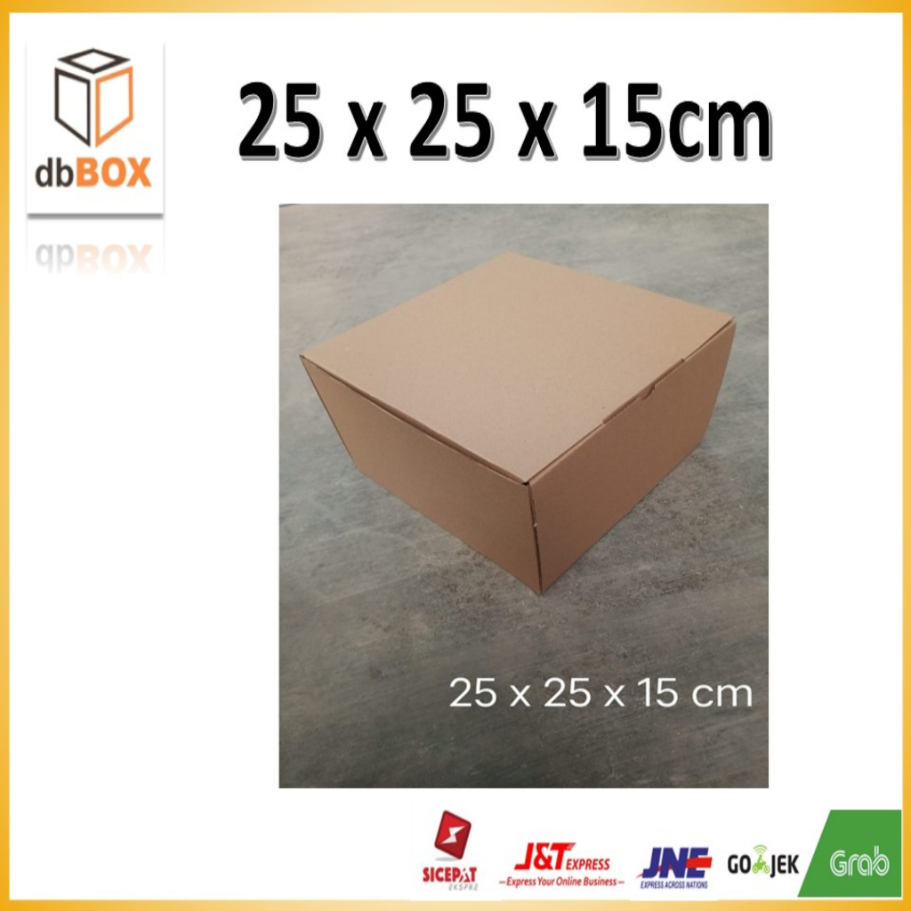 

Kardus uk 25x25x15 cm --box Die Cut dan easy usage--