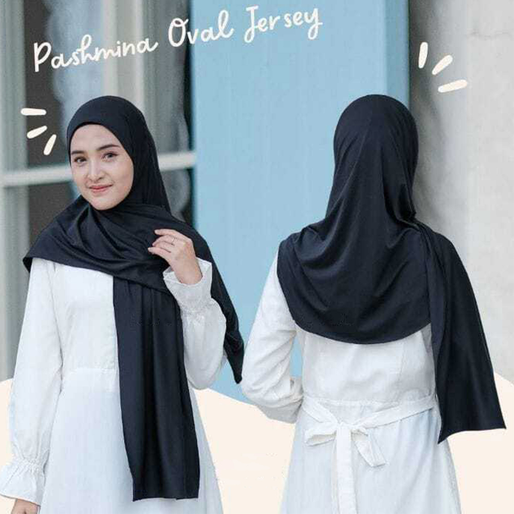 Pashmina Oval Jersey Premium/Pashmina Oval Jersey/Kerudung Pasmina Oval