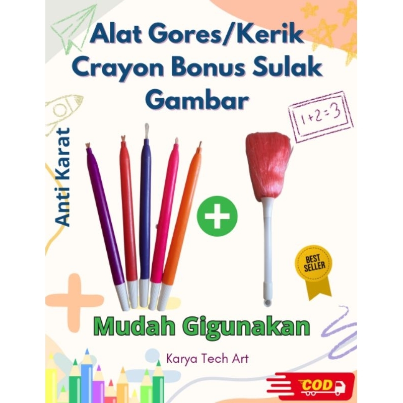 

ALAT GORES/KERIK CRAYON BONUS SULAK + BOX TEMPAT PENYIMPANAN (Gagang plastik)