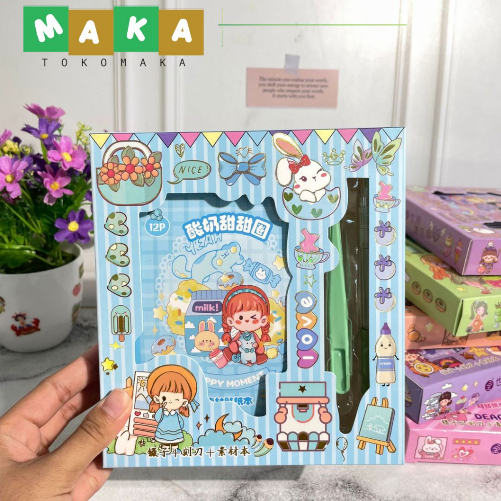 

Sticker WD A601 stiker anti air sticker vinyl paket sticker penjepit pemotong perlengkapan DIY journaling
