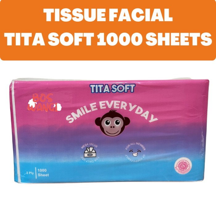 tisu tita soft 1000 lembar tisu wajah tita 1000 sheet tissue wajah