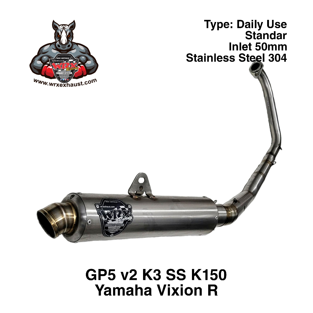 Knalpot WRX GP5 v2 SS K150 Vixion R