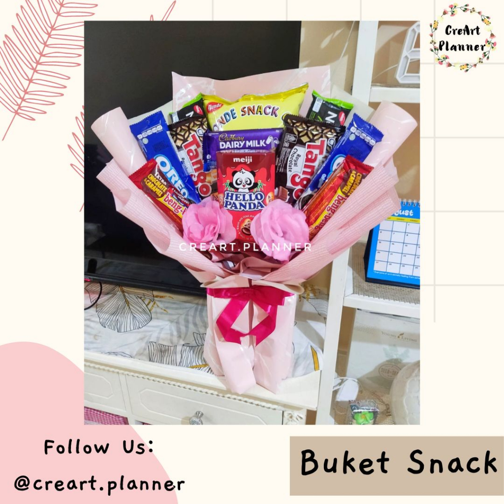 

Buket Wisuda.Snack Buket.Bucket Snack.Buket coklat.Bouqet Snack 22