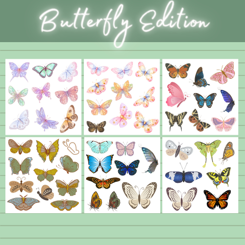 

Butterfly stickers | stiker kupu-kupu | stiker untuk journal