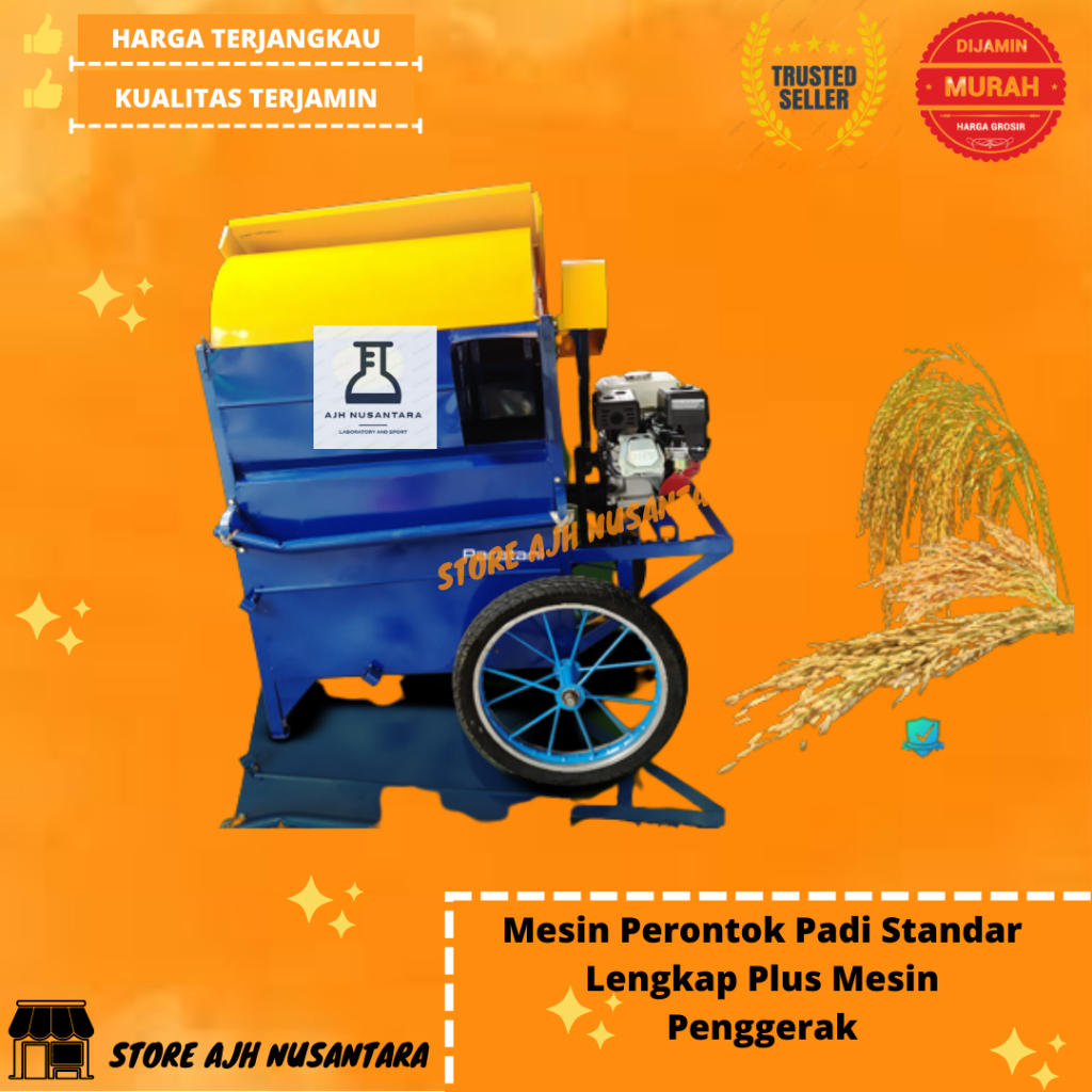 Mesin Perontok Padi Standar Lengkap Plus Mesin Penggerak