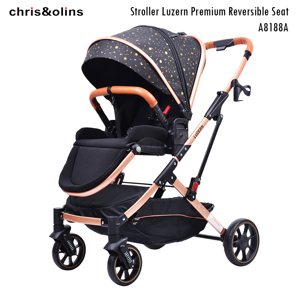 Makassar -  ( SALE ) ChrisOlins A8188A Stroller Luzern Reversible Kereta Dorong Bayi
