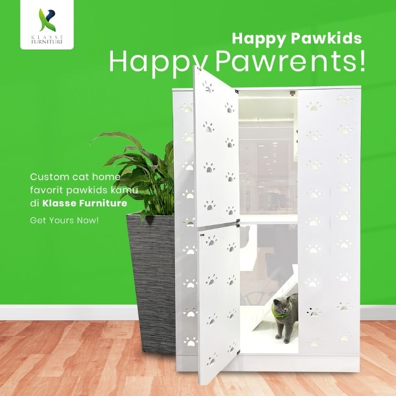 KLASSE Rumah kucing/Kandang Hewan/Cat Room minimalis