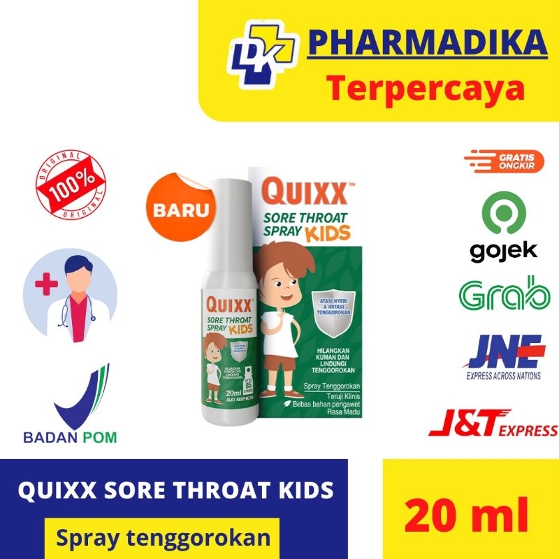 QUIXX SORE THROAT KIDS (SPRAY TENGGOROKAN ANAK) 20 ML