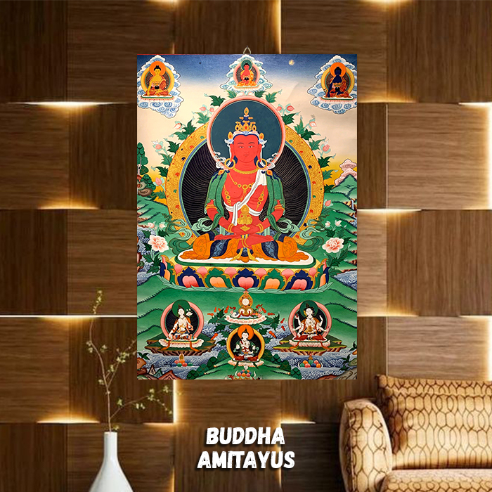HIASAN DINDING BUDDHA AMITAYUS  TIBETAN / THANGKA TIBETAN