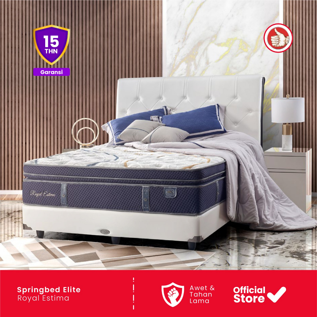 ELITE SPRINGBED ROYAL ESTIMA  MATTRAS FULLSET HB ALIUM