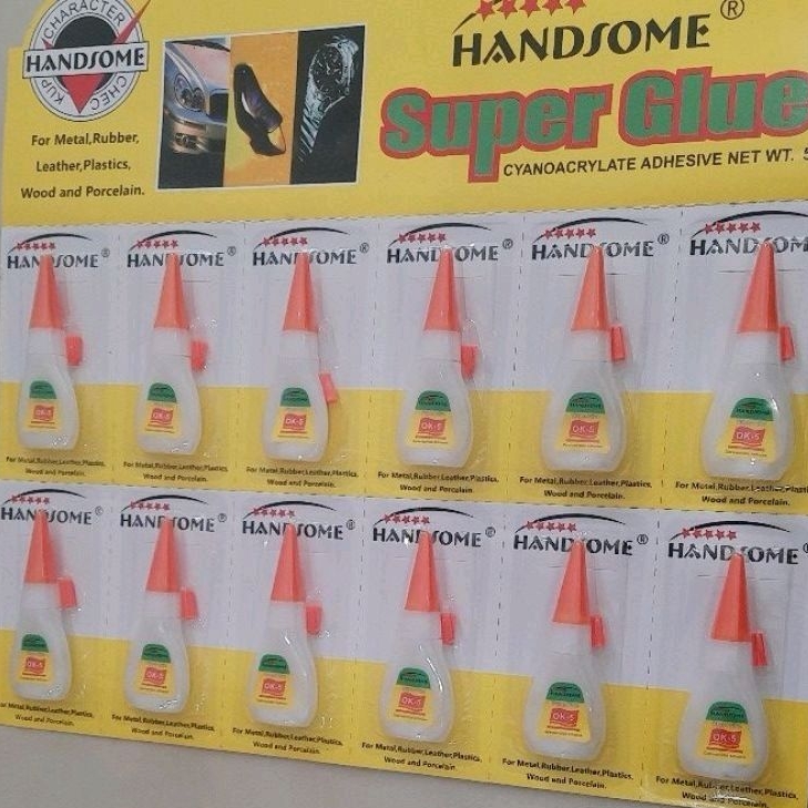 

Lem handsome super glue botol isi 12pcs