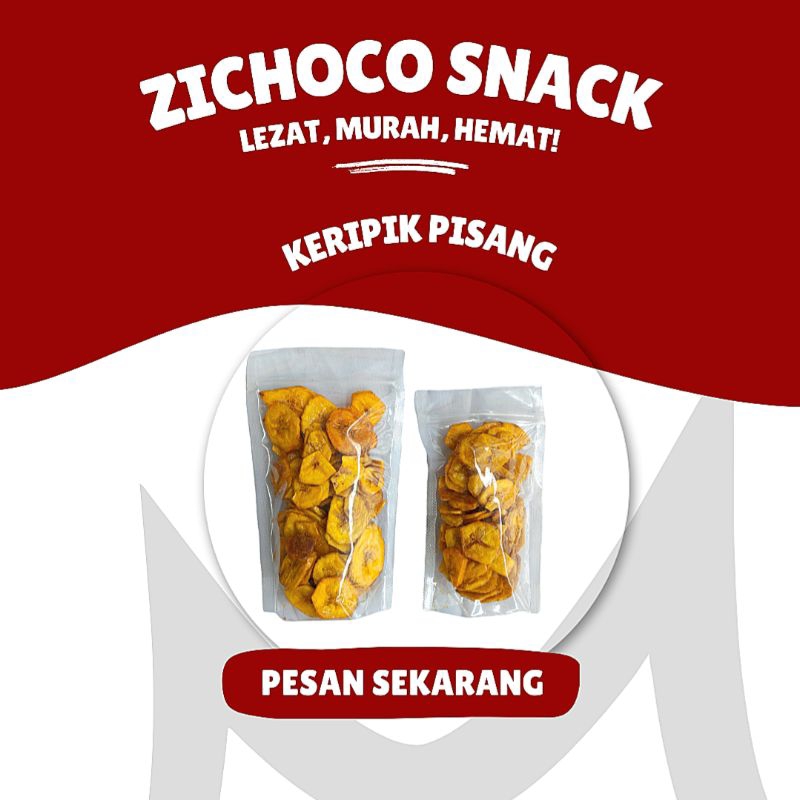 

Keripik Pisang Manis Zichoco Snack