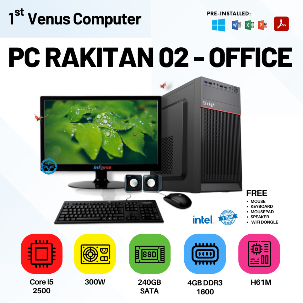 PC RAKITAN 02 - OFFICE / PAKET PC RAKITAN OFFICE / RAKITAN PC OFFICE ADMIN