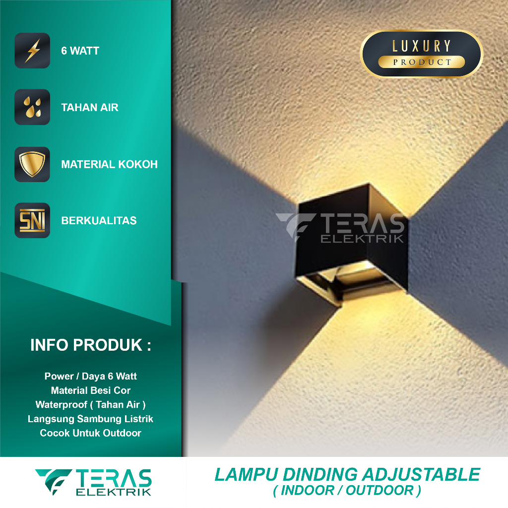 Lampu dinding modern LED sorot tempel dinding minimalis indoor outdoor