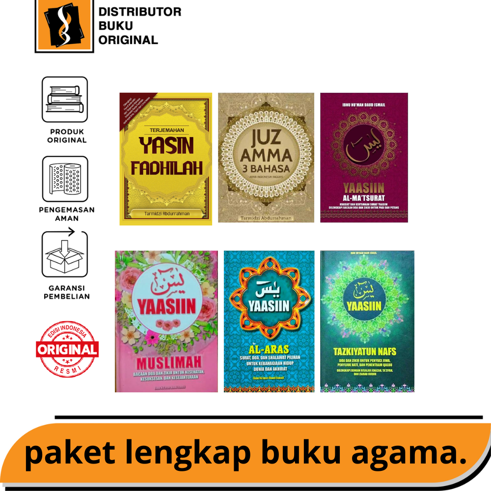 

paket lengkap buku agama yaasiin dan juz ama 3 bahasa