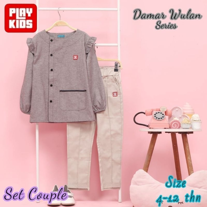 Setelan Kemeja Cewek Damar Wulan by Playkids