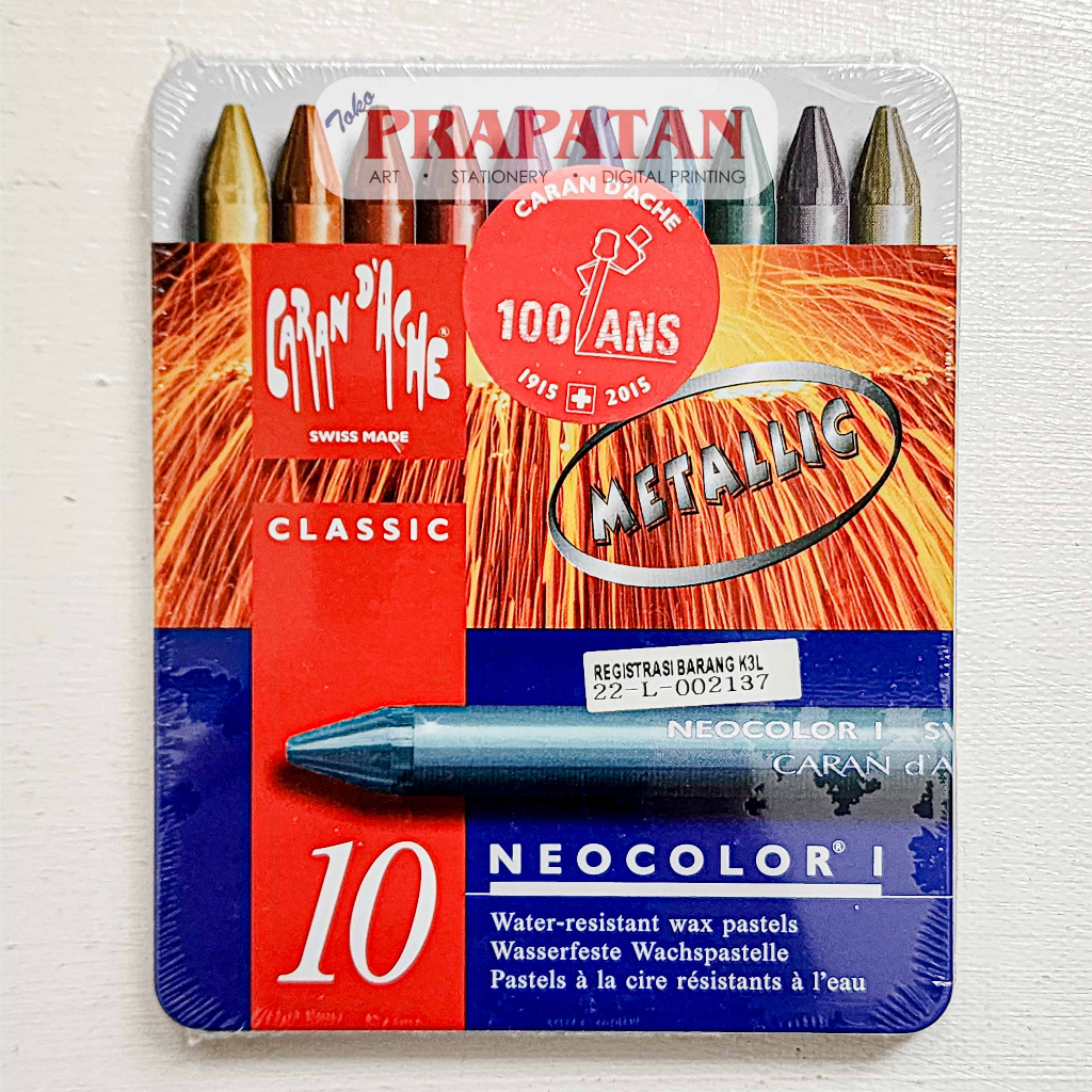 

Carandache Wax Oil Pastel 10C METALLIC Neocolor 1 | Wax Crayon
