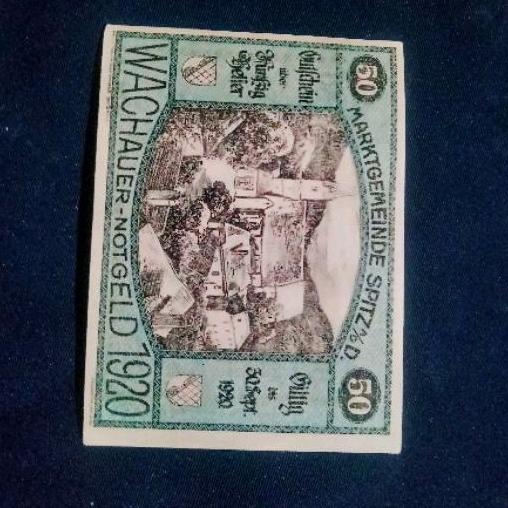 Uang Kuno Darurat Jerman Austria Wachauer Notgeld 50 Heller 1920