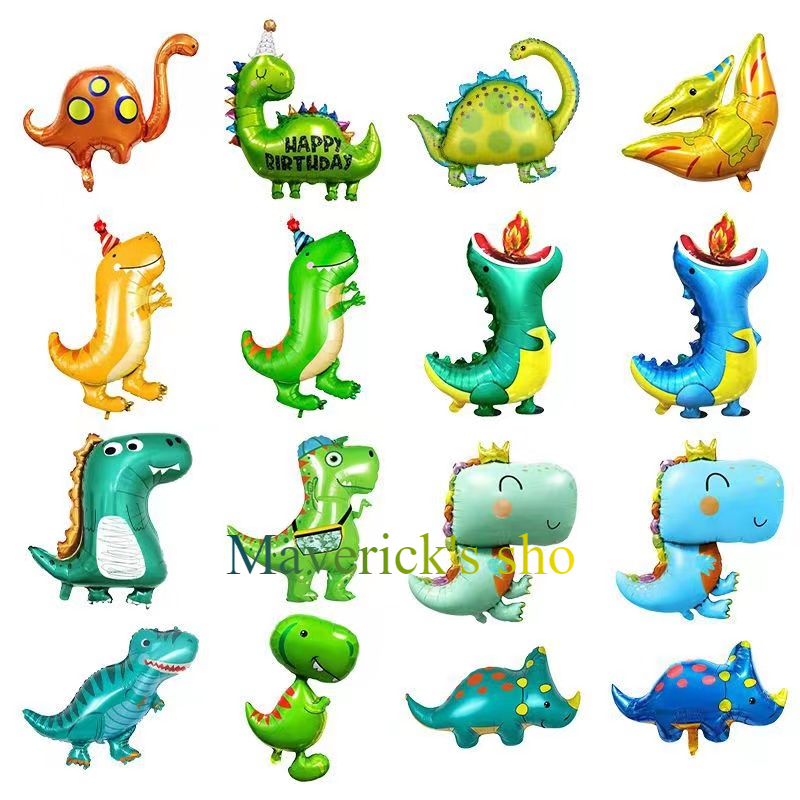 Tema Dinosaurus Balon Foil Untuk Perlengkapan Dekorasi Pesta Ulang Tahun Anak-anak / balon ulang tah