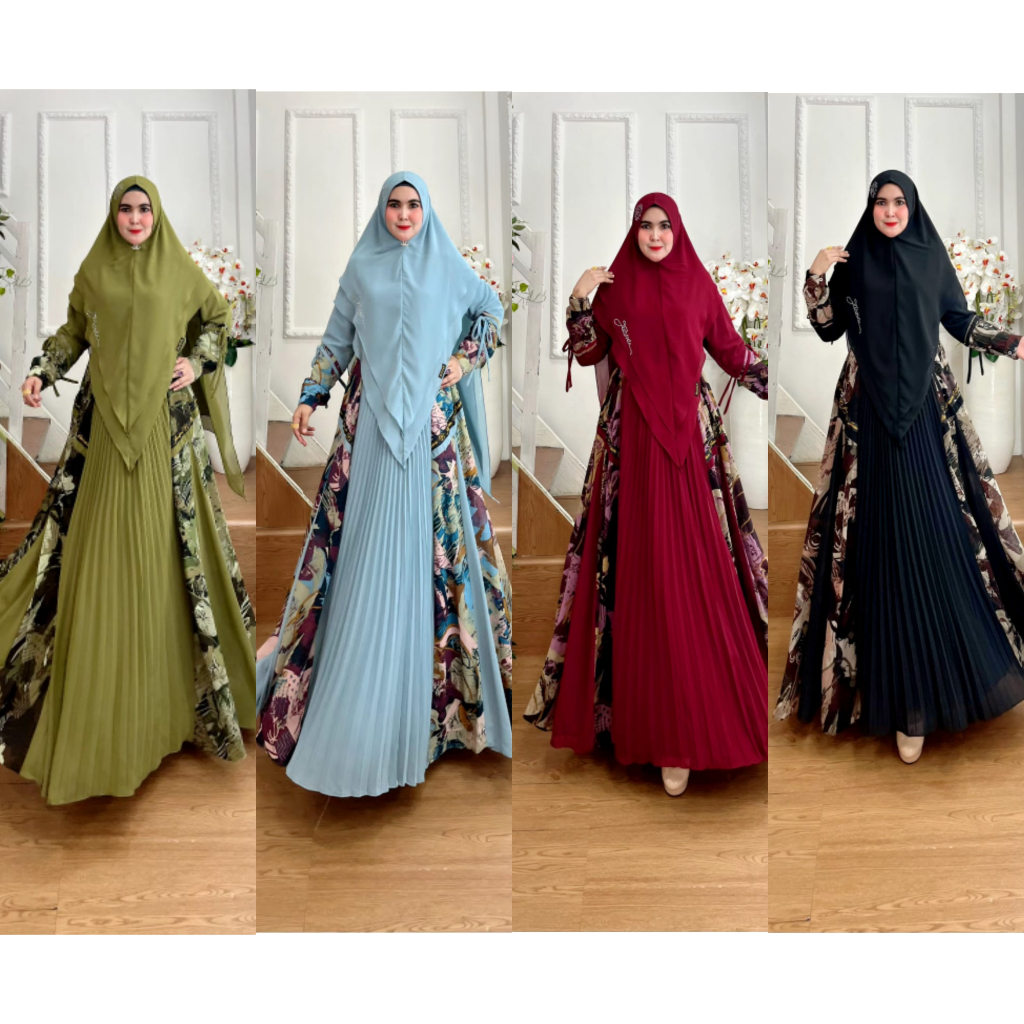 GANIS SYARI PREMIUM GAMIS JUMBO LD 120 BAHAN CERUTI ARMANI GAMIS MEWAH GAMIS TERBARU