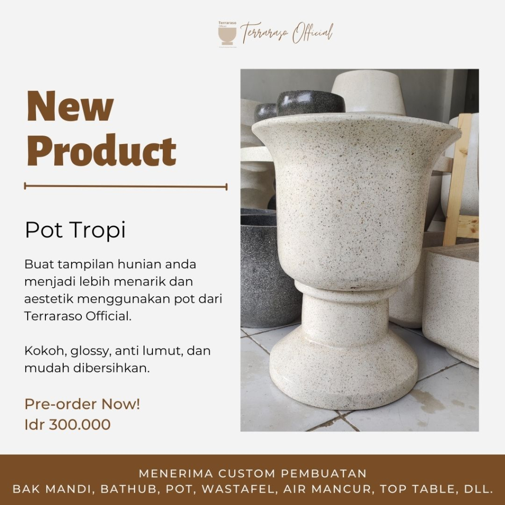 Pot Bunga / Pot Bunga Tropi / Pot Bunga Jumbo / Pot bunga teraso