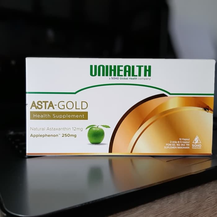 Astaxanthin & Applephenon Premium untuk Perlindungan Sel ASTA-GOLD Unihealth