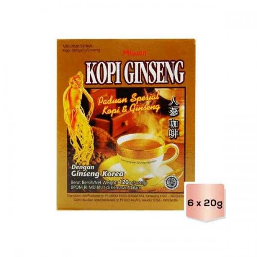 

Miwon Kopi Ginseng 4 in 1 Korea Spesial 120 gr (6's x 20 gr)