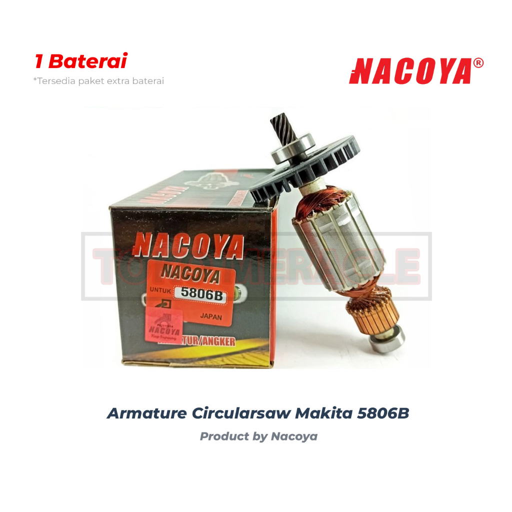 Nacoya Armature 5806B - Angker Rotor Mesin Armature Mesin Circularsaw 5806B