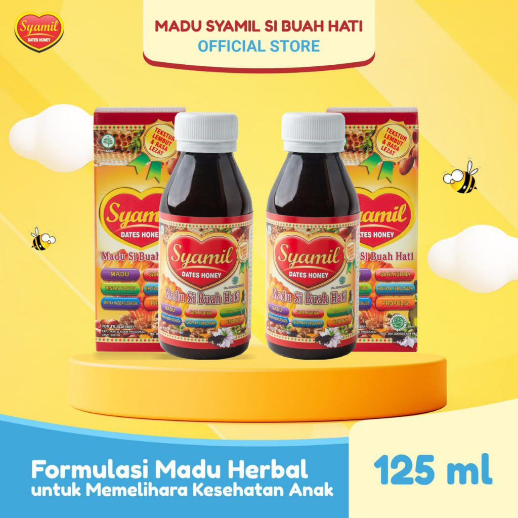 

PAKET 2 BOTOL MADU SYAMIL SI BUAH HATI / MADU SYAMIL / MADU ANAK / VITAMIN ANAK / NAFSU MAKAN ANAK