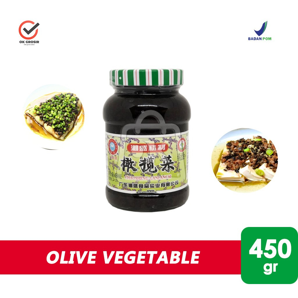 

Olive Vegetable CHAO SENG Kan Lan Cai Kana Chai (Toples Ijo 450gr)