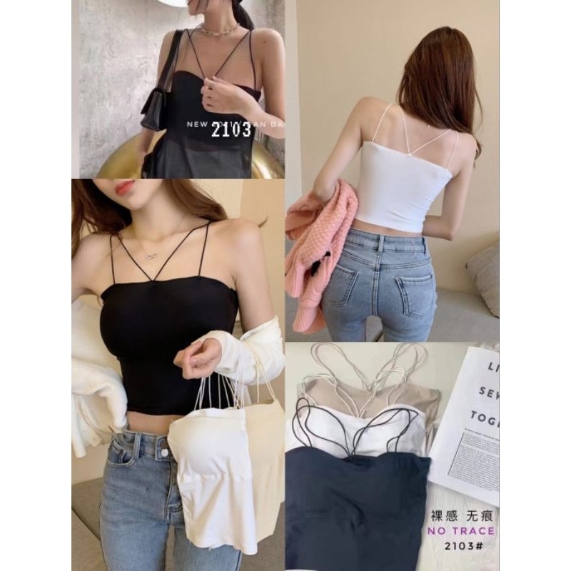 Tanktop bra cup import Kode: F195