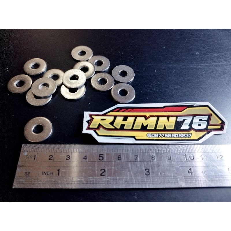 Ring Plat Stainless ukuran 10 Lebar (M6)