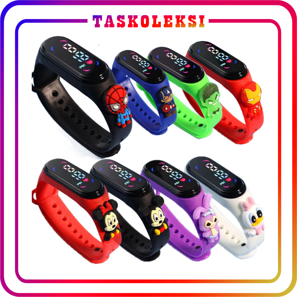 TK Jam Tangan Digital Anak Karakter LED Korean Fashion Import / Jam Tangan LED Karakter Anak Digital