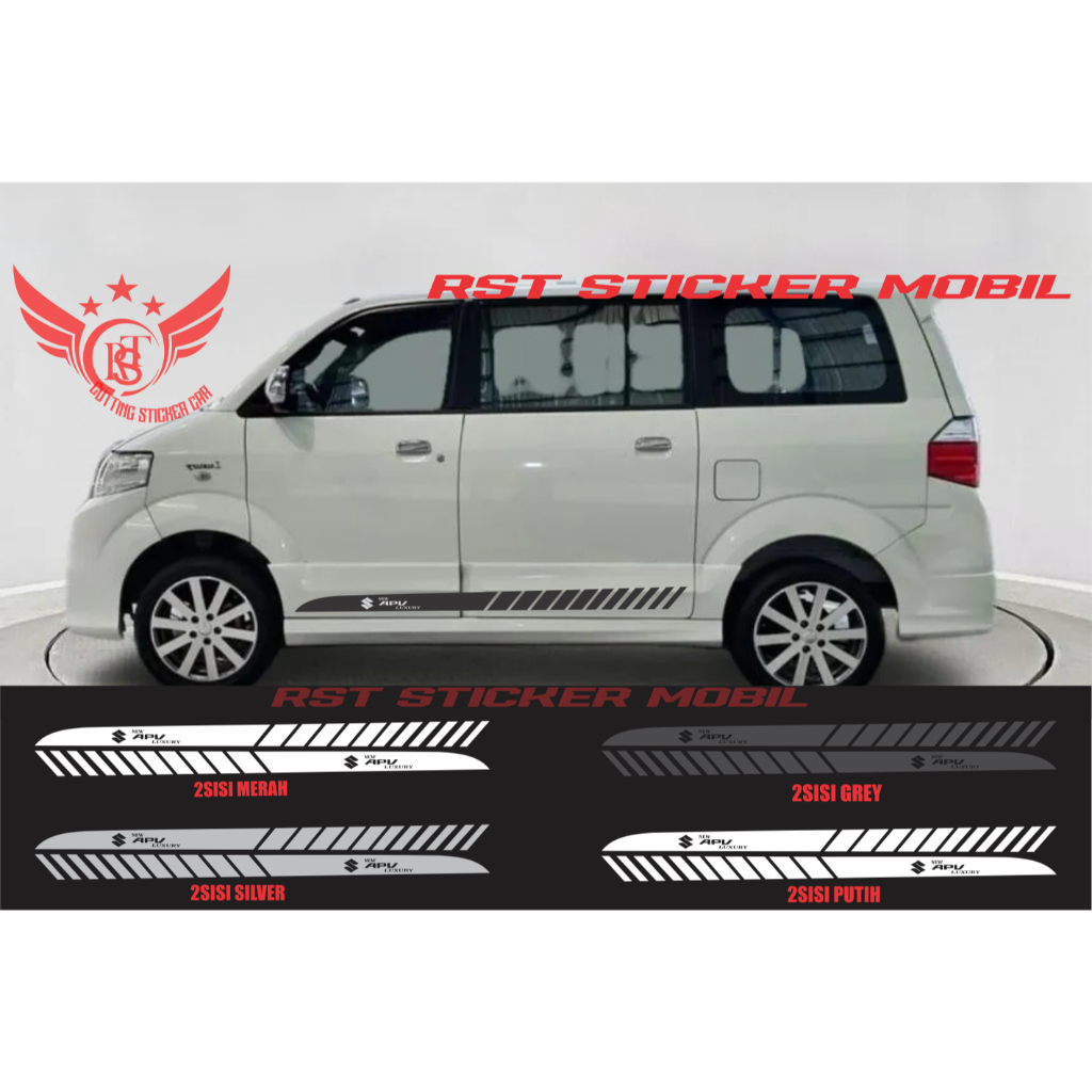 PROMO STICKER STIKER LIST BODY SAMPING MOBIL NEW APV LUXURY CUTTING STICKER MOBIL SUZUKI NEW APV LUX