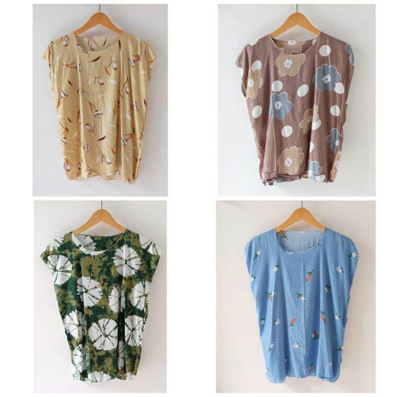 BlouseAtasanKatunRayonAdemBajuTidurSeksi