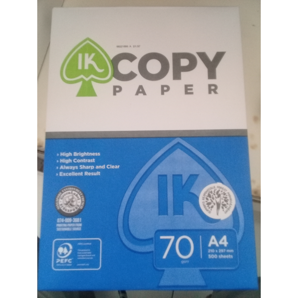 

HVS KERTAS PUTIH HARGA MURAH HVS 1 RIM WARNA PUTIH 500 SHEETS