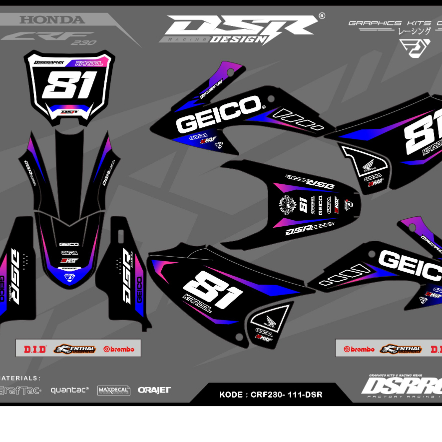 DECAL CRF 230 CBU2013