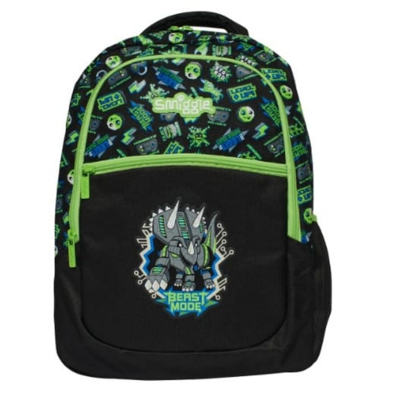 Smiggle Backpack Classic Dash Beast Mode Dino Original - Tas Smiggle