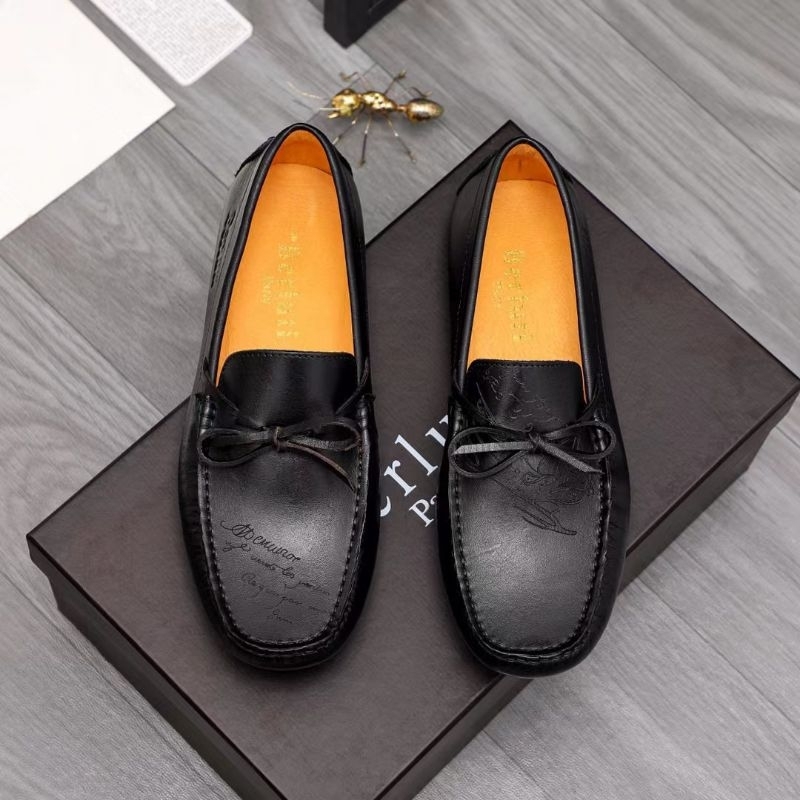 sepatu pria berluti loafer cowok slip on men shoes kulit p1shoes