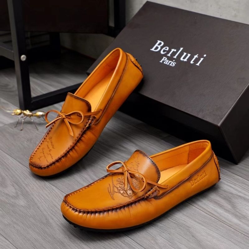 sepatu berluti cowok slip on men shoes loafer kulit