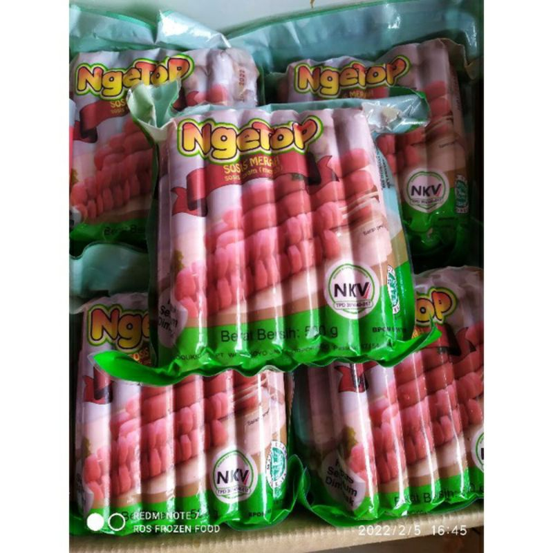 

Ngetop Sosis Merah Daging Ayam 500 Gr isi 20