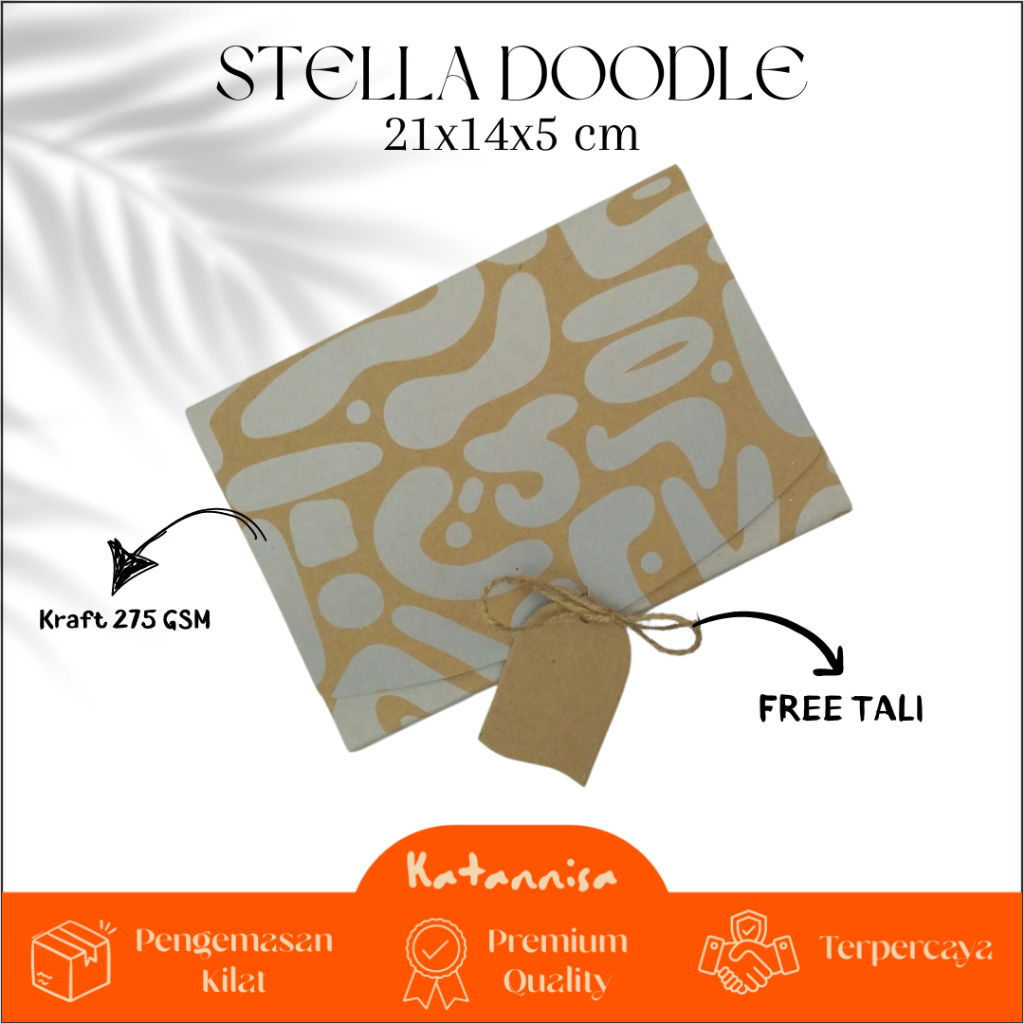 

KATANNISA Box Kemasan Dus Hampers Box Baju Hijab Kain Bridesmaid Gift Box Kotak Kado Souvenir Unik Aesthetic Motif Doodle Terlaris Viral Katannisa