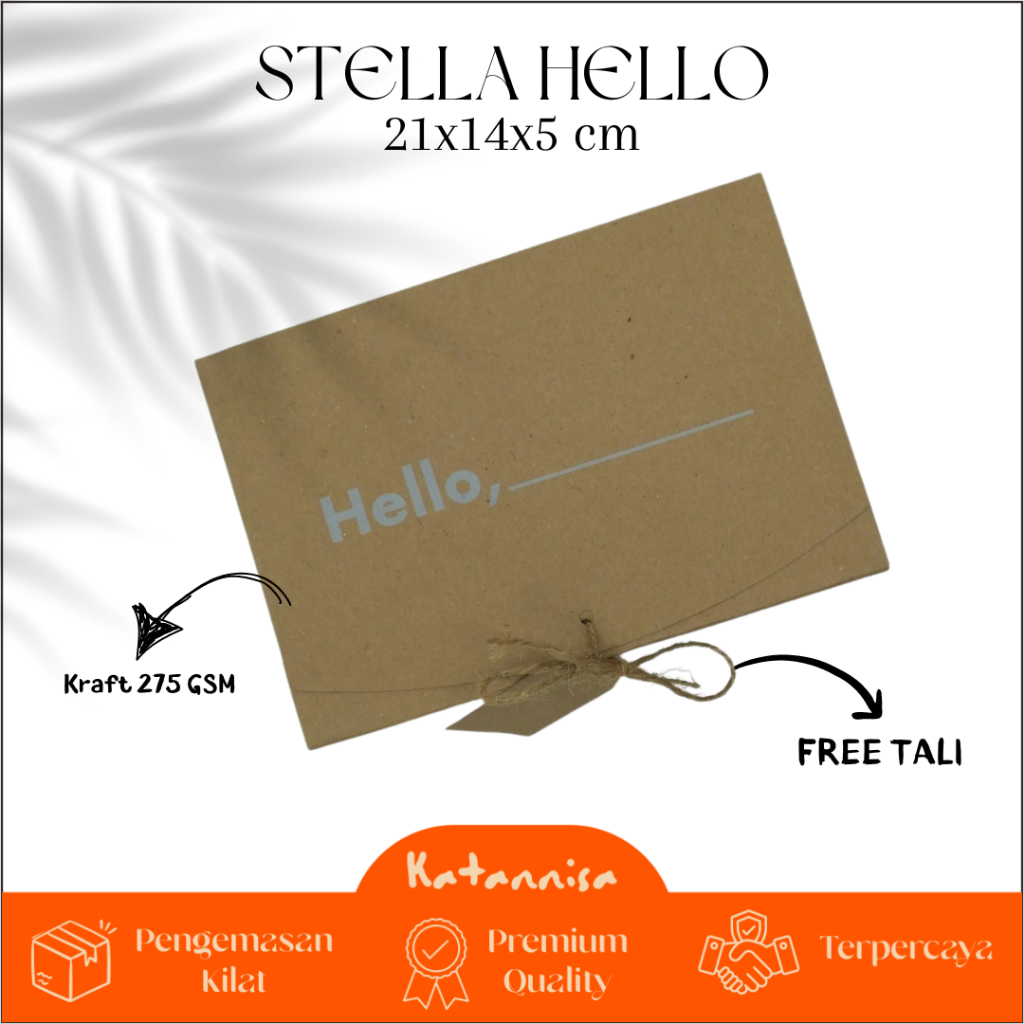 

KATANNISA Box Kemasan Dus Hampers Box Baju Hijab Kain Bridesmaid Gift Box Kotak Kado Souvenir Hello