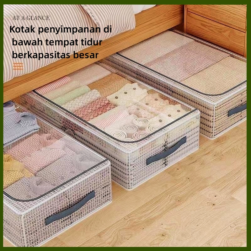 Di bawah tempat tidur kotak penyimpanan  Dapat dilipat organizer box Tahan air dan kelembaban storag
